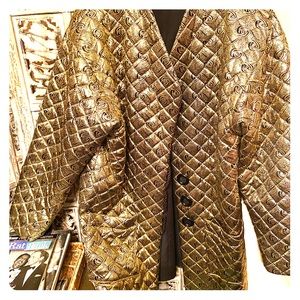 Custom made metallic gold Light weighted jacket